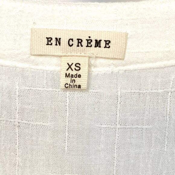 EN CRÉME Fancy White Embroidered Dress, Size XS - Picture 11 of 12